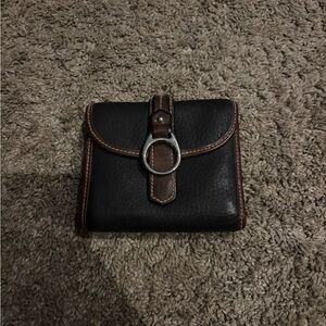 Dooney & Bourke Black and Brown Wallet